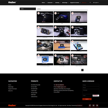 Kingspec Launches New Exhibition And Video Page Sections on Website