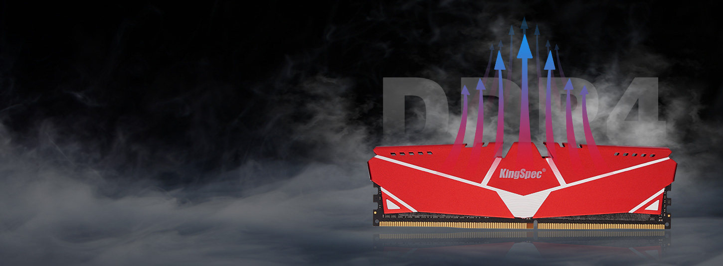 desktop udimm memory ram ddr4  heatsink red pc