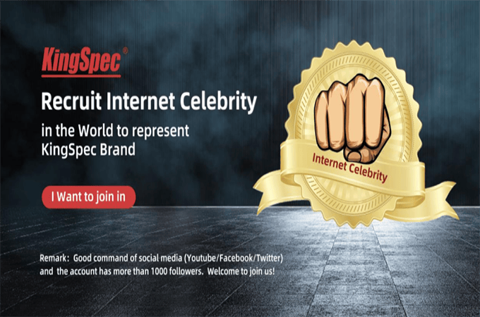 Recruit Internet Celebrity in the World