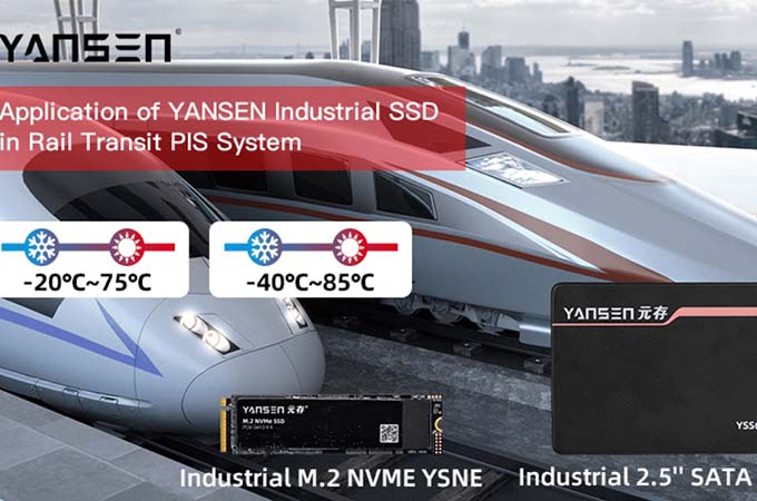 Application of YANSEN Industrial SSD in Rail Transit PIS System