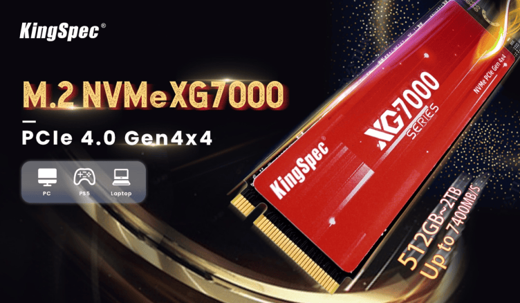 KingSpec Lança a mais recente solução de armazenamento para jogos: NVMe PCIe SSD-XG7000