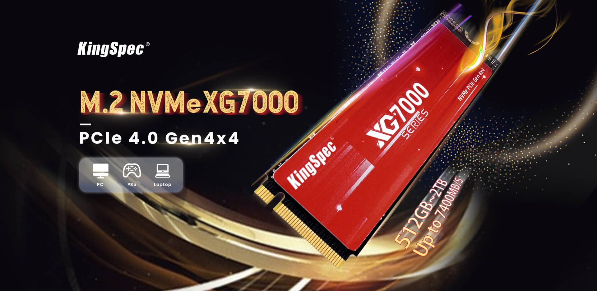 KingSpec M2 SSD NVMe 1TB M.2 2280 PCIe Gen 3.0X4 SSD Internal