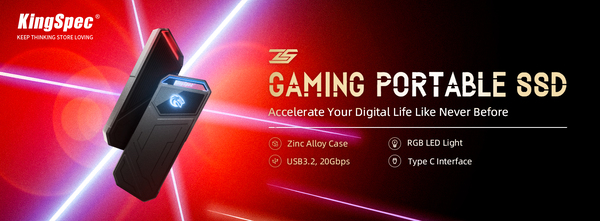 KingSpec Launches Portable SSD Z5 for High-end Gaming Market